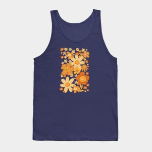 Groovy 60s Floral Party - Bronze Tank Top